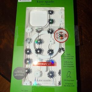 kate spade Clear Floral iPhone 15 Pro Max Case - White/Silver
